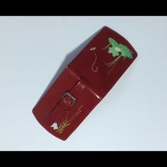 NWT Red Luggage Tag - Cute Frog & Dragonfly - Picture 3 of 6